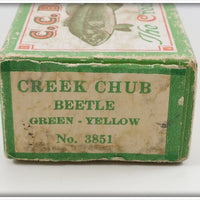 Creek Chub Green & Yellow Beetle In Box 3851
