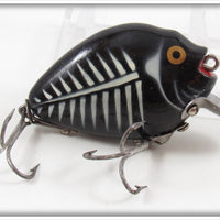 Vintage Heddon Black Shore Sinking Punkinseed Lure 730 XBW
