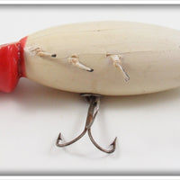 Vintage Moonlight Red Head White Ladybug Wiggler Lure