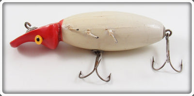Vintage Moonlight Red Head White Ladybug Wiggler Lure