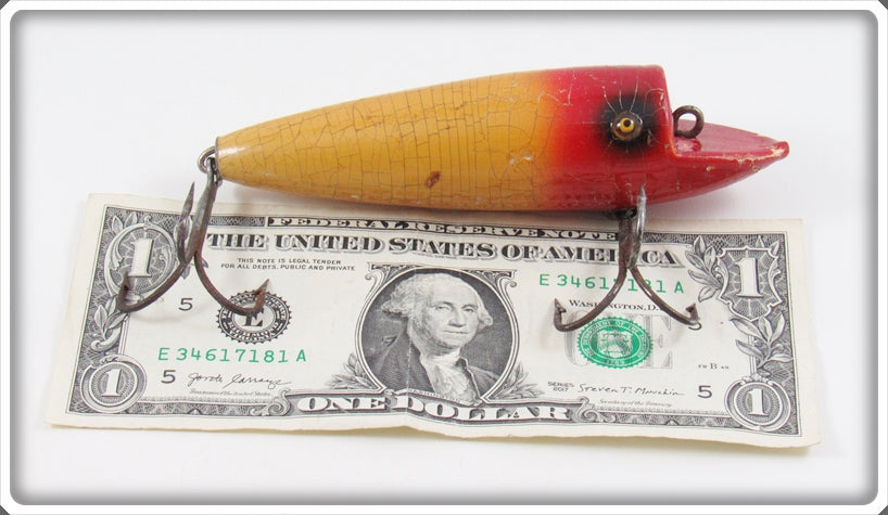 Vintage Moonlight Red Head White Musky Wonder Lure