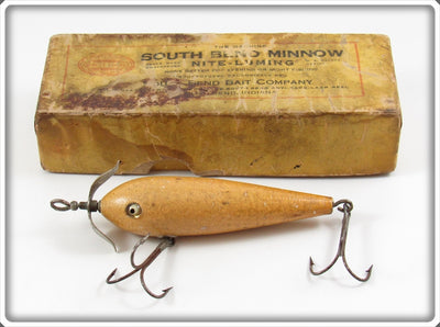 Vintage South Bend Nite Luming Minnow Lure In Intro Box