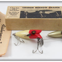 A. H. Thoren Red & White Thoren Minnow Chaser Lure In Box