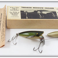 Vintage A. H. Thoren Green Scale Thoren Minnow Chaser Lure In Box