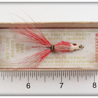 Marathon Red & White Fly Rod Waterfrog In Box ~
