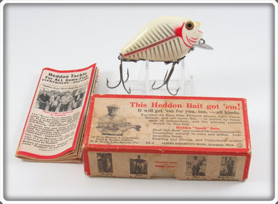 Heddon Red And White Shore Minnow Punkinseed Floater Lure In Box 742XS