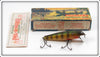 Vintage Pflueger Perch Baby Palomine Lure In Blue Border Box 5006