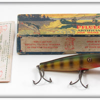 Vintage Pflueger Perch Baby Palomine Lure In Blue Border Box 5006