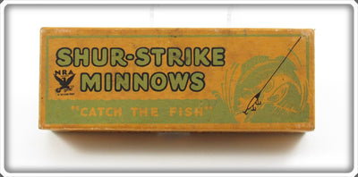 Vintage Shur Strike Natural Pike Scale Jointed Pikie Empty Box P J0