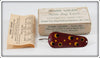 Vintage Homer LeBlanc Maroon With Spots Swim Zag Lure In Box