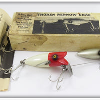 A. H. Thoren Red & White Thoren Minnow Chaser In Box ~