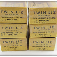 6 Arbogast Twin Liz Lures In Dealer Box
