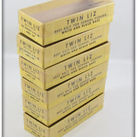 6 Arbogast Twin Liz Lures In Dealer Box