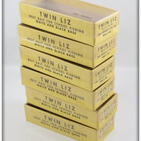 6 Arbogast Twin Liz Lures In Dealer Box