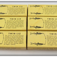6 Arbogast Twin Liz Lures In Dealer Box