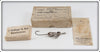 Vintage Al Foss Little Egypt Pork Rind Minnow Lure In Intro Box