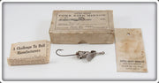 Vintage Al Foss Little Egypt Pork Rind Minnow Lure In Intro Box