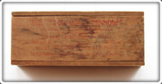 Vintage Heddon Dowagiac Minnow Notice How The Hooks Are Hung! Wood Box
