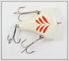 Howe's White & Red Vacuum Bass Bait In Tin