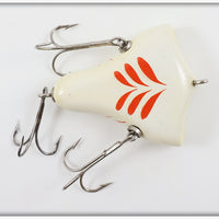 Howe's White & Red Vacuum Bass Bait In Tin