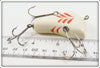 Howe's White & Red Vacuum Bass Bait In Tin