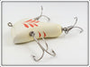 Howe's White & Red Vacuum Bass Bait In Tin