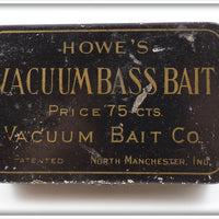 Howe's White & Red Vacuum Bass Bait In Tin