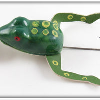 Vintage Anderson Animated Bait Co Green Spotted Francois The Frog Lure