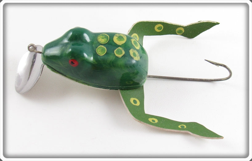 Vintage Anderson Animated Bait Co Green Spotted Francois The Frog Lure