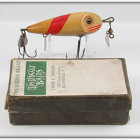 Vintage Donaly Red & White Redfin Minnow Lure In Box