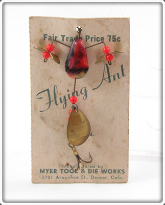 Vintage Myer Tool & Die Works Flying Ant Lure On Card