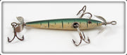 Vintage Shakespeare Green Early Three Hook Slim Jim Lure