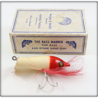 Vintage Wright & McGill Red Head White Bass Nabber Lure In Box