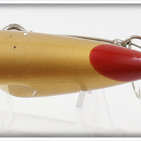 Bite Em Bate Co Gold, Red & White Rotating Bait