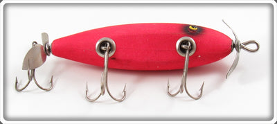 Arnold Tackle Corp Fluorescent Red Fireplug Wounded Minnow Lure
