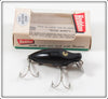 Heddon Solid Black Midget River Runt Lure In Box 9010 B