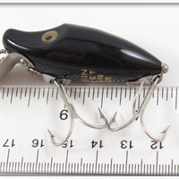 Heddon Solid Black Midget River Runt In Box 9010 B