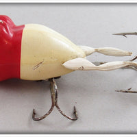 Vintage Jenson Red & White Froglegs Plunker Lure