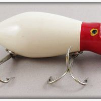 Vintage Creek Chub Red & White Dive Bomber Kreeker Lure 6602