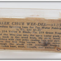 Creek Chub Yellow Spotted Plastic Wee Dee In Box 214