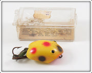 Vintage Creek Chub Yellow Spotted Plastic Wee Dee Lure In Box 214