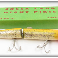 Vintage Creek Chub Yellow Flash Giant Jointed Pikie In Box 837 Special