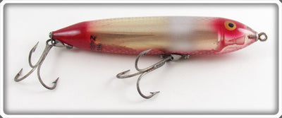 Vintage Heddon Fish Flash Gold & Red Zara Spook Lure