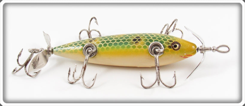 Vintage Pflueger Frog Scale Five Hook Neverfail Minnow Lure