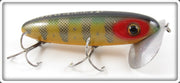 Vintage Arbogast Perch Wooden Two Hook Musky Jitterbug Lure 