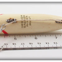 Heddon White Body With Red Gills Salmon River Runt In Box