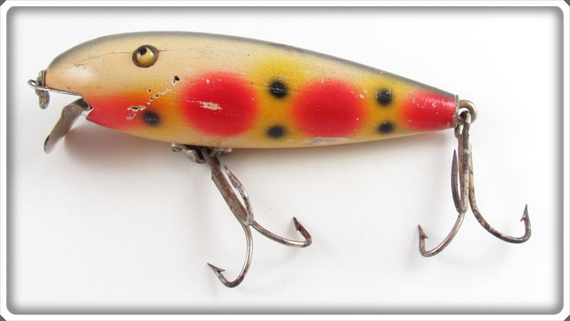 Vintage Pflueger White With Red & Yellow Spots O'Boy Lure