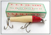 Vintage Creek Chub White Red Head Tarpon Pikie Lure In Box 