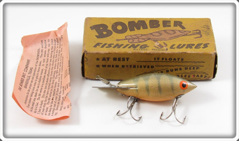 Vintage Bomber Gray Scale Model 500 Lure In Early 403 Box