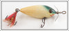 Heddon White With Blue Crackleback Head 400 Bucktail Surface Minnow